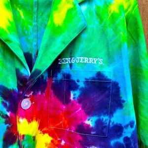 Ben & Jerry's Tie Dye Labcoat Like New